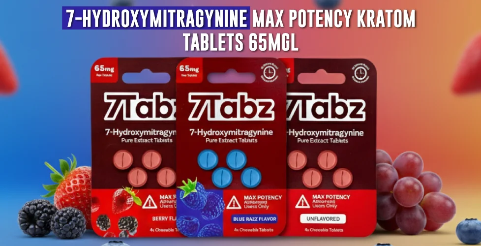7Tabz 7-Hydroxymitragynine Max Potency Kratom Tablets 65mg