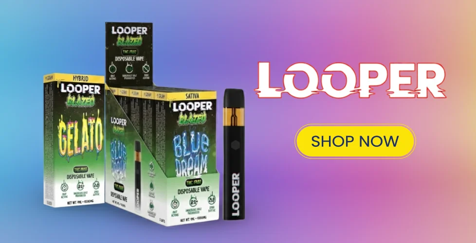 Looper Blazed THC‑Free Disposable (1g)