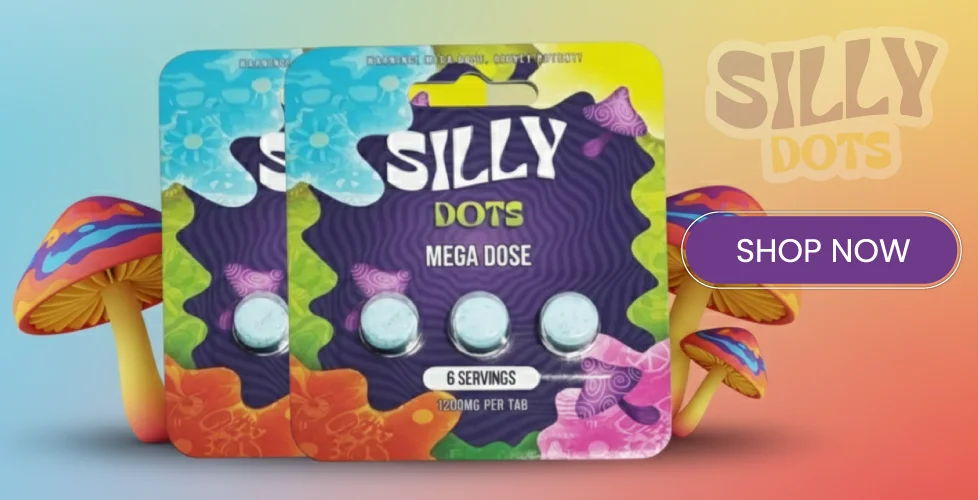 Purple Silly Dots Mega Dose Mushroom Tablets 1200mg
