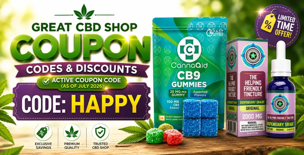 Great CBD Shop Coupon Codes & Discounts