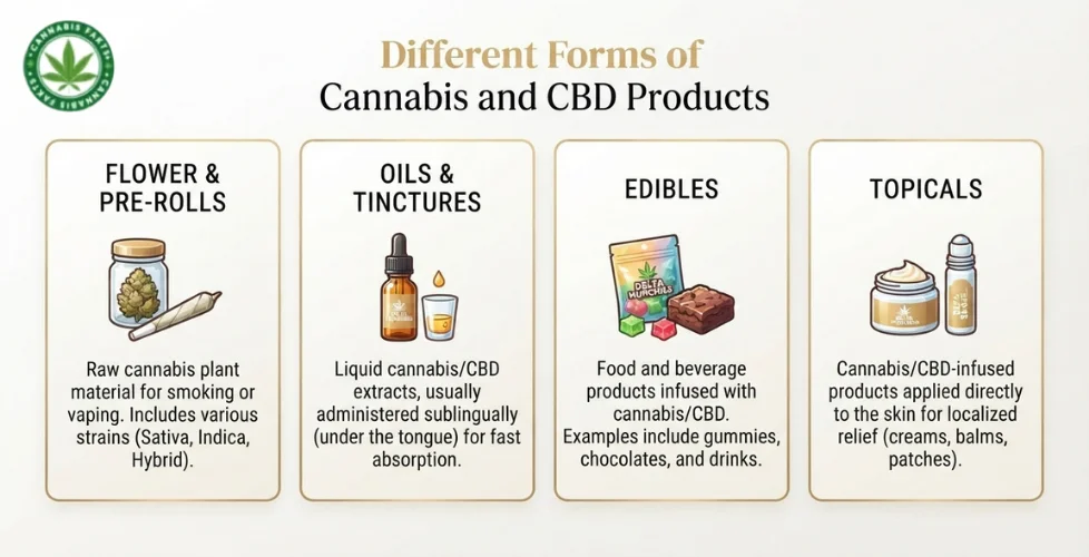 Different Forms of Cannabis and CBD Products